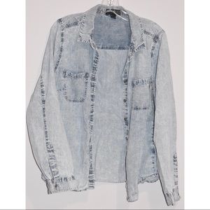Denim Wash Button Up Shirt